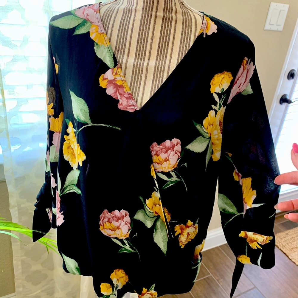 WEST KEI Fluid Floral Blouse